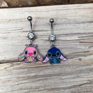 Stitch & Angel Belly Button Ringsβ